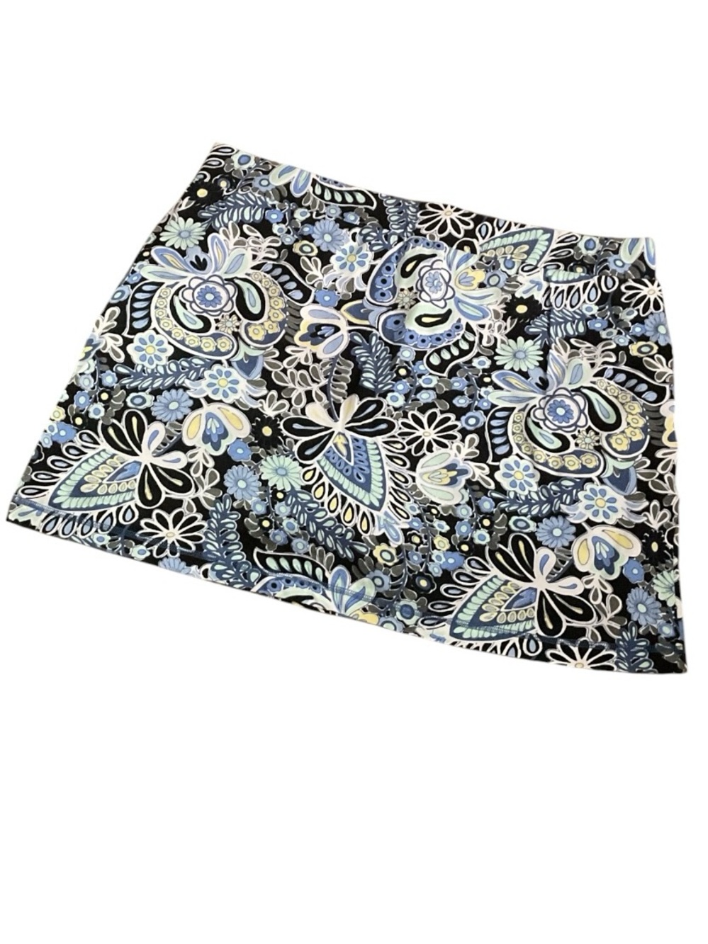 Talbots Black Mini Skirt Skort w/ Paisley Floral Print 🚨FINAL OFFER🚨 - Picture 2 of 5
